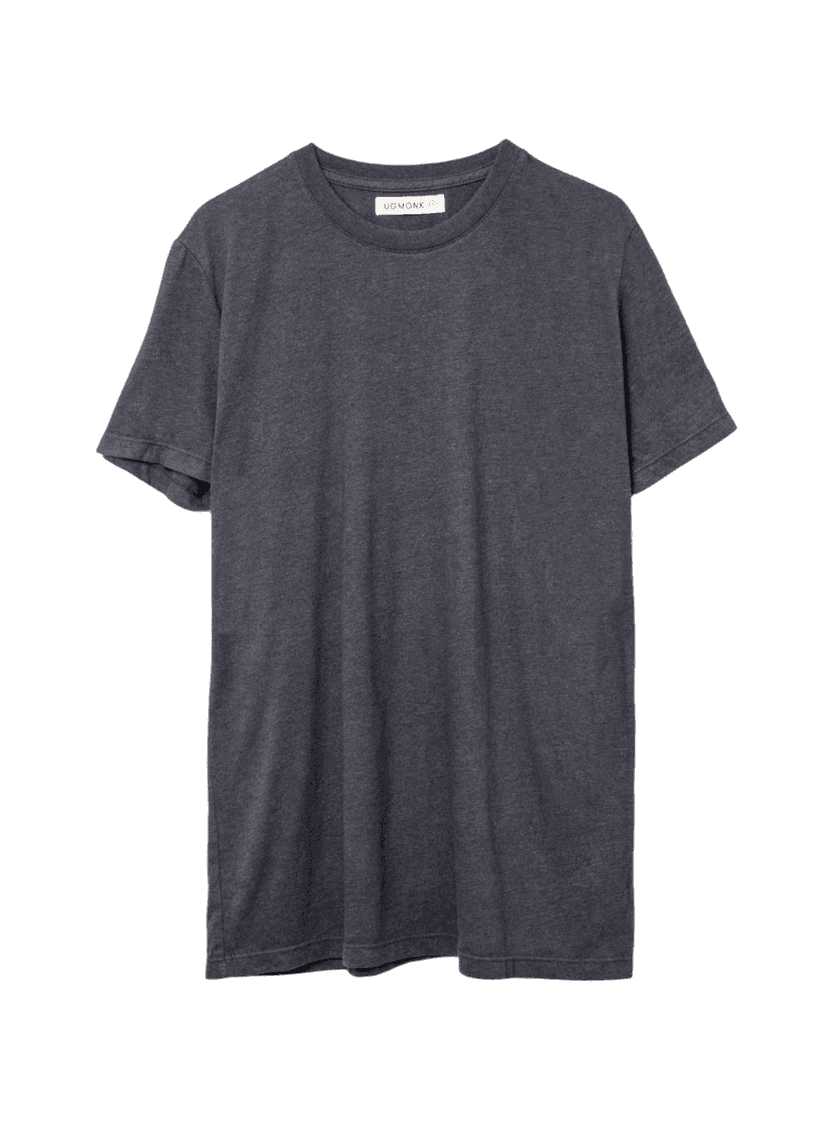 Front of men's Basic Tee in dark gray.
